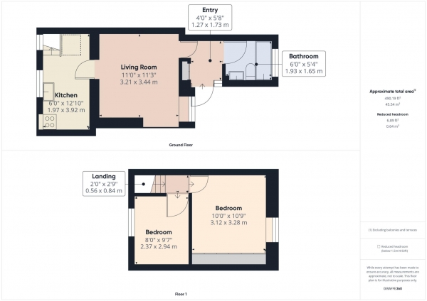 Floor Plan Image for 2 Bedroom Terraced House for Sale in Townside, Haddenham