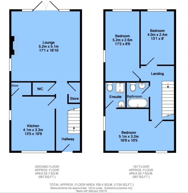 Floor Plan for 3 Bedroom Semi-Detached House for Sale in Station Road, Barrow Hill, Chesterfield, S43 2PG, Chesterfield, S43, 2PG - OIRO &pound195,000
