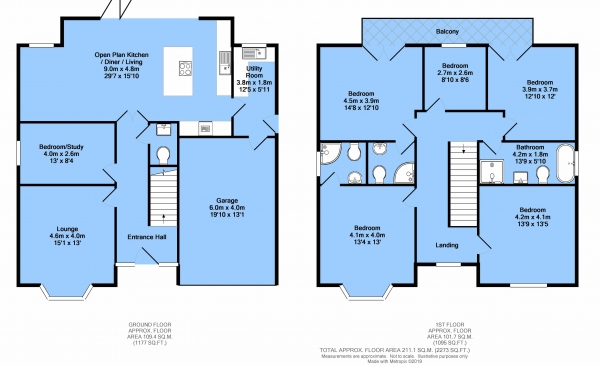 Floor Plan Image for 5 Bedroom Detached House for Sale in PLOT 6 - Station Road, Pilsley, Chesterfield, S45 8BH