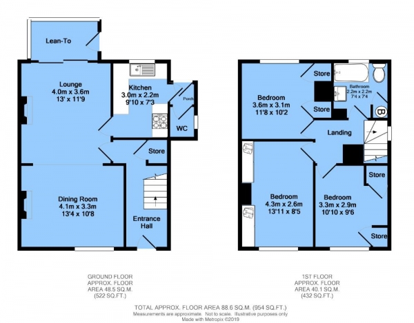Floor Plan Image for 3 Bedroom End of Terrace House for Sale in Ashgate Road, Ashgate, Chesterfield, S40 4AF