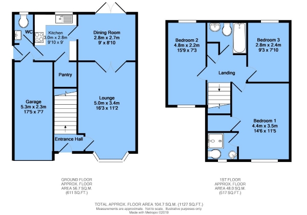 Floor Plan Image for 3 Bedroom Detached House for Sale in Malia Road, Tapton, Chesterfield, S41 0UF