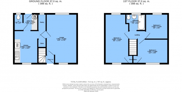 Floor Plan Image for 3 Bedroom Semi-Detached House for Sale in Tapton View Road, Newbold, Chesterfield, S41 7LA