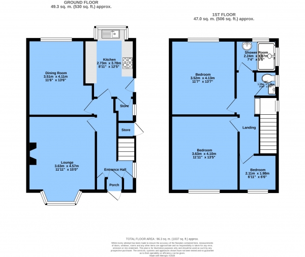 Floor Plan Image for 3 Bedroom Detached House for Sale in Ralph Road, Staveley, Chesterfield, S43 3PY