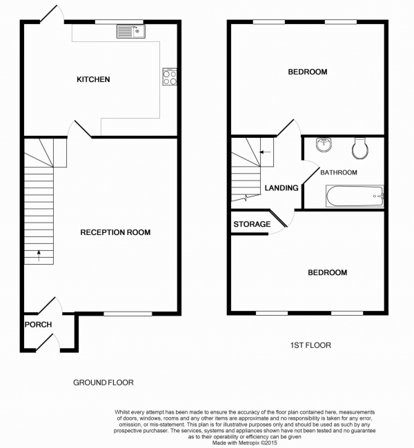 Floor Plan Image for 2 Bedroom Terraced House to Rent in Widgeon Close, Canning Town