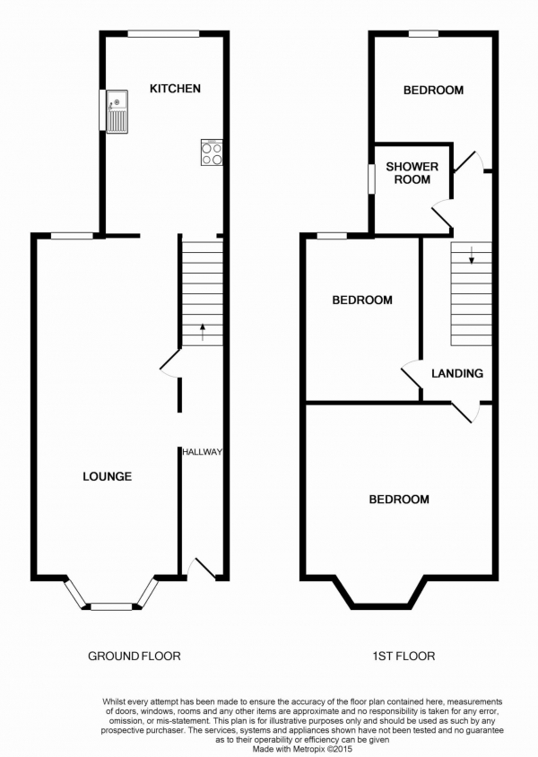 Floor Plan Image for 3 Bedroom Terraced House to Rent in Saville Road, North Woolwich