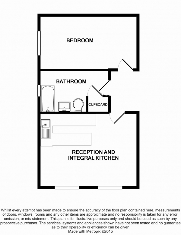 Floor Plan Image for 1 Bedroom Apartment to Rent in Tollgate Road, Beckton
