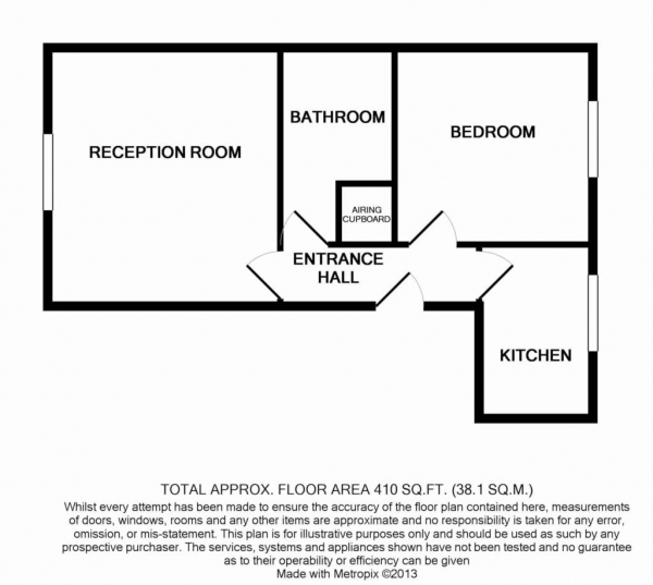 Floor Plan Image for 1 Bedroom Apartment to Rent in Harrier Way, North Beckton