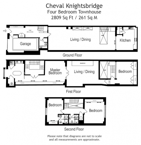 Floor Plan Image for 4 Bedroom Property to Rent in Cheval Place, Knightsbridge, SW7