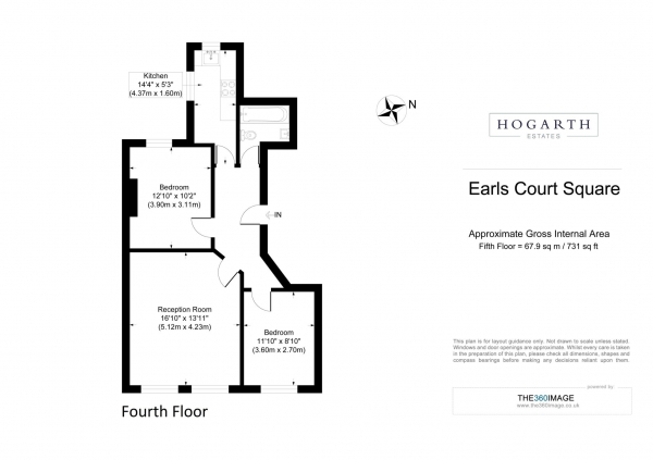 Floor Plan Image for 2 Bedroom Apartment for Sale in Earl`s Court Square, London, SW5