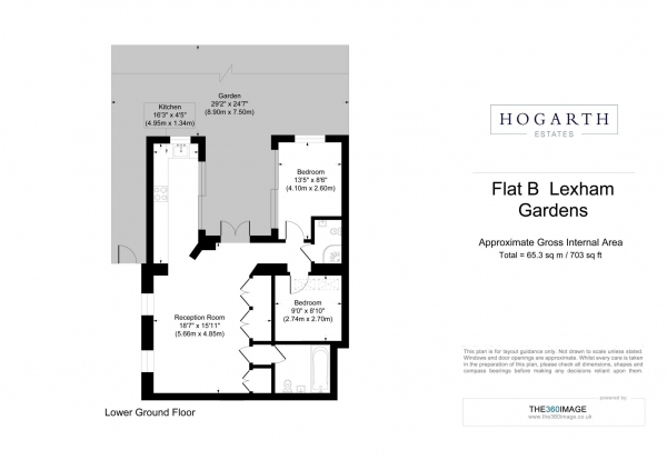 Floor Plan Image for 2 Bedroom Flat for Sale in Lexham Gardens, London, W8