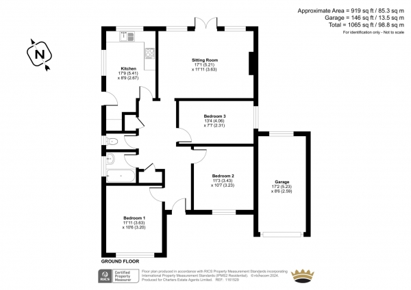 Floor Plan Image for 3 Bedroom Bungalow to Rent in Velmead Close, Fleet