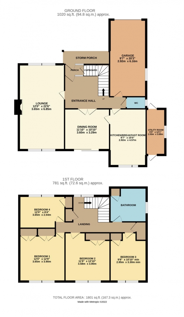 Floor Plan Image for 4 Bedroom Detached House for Sale in Radstock Lane, Earley