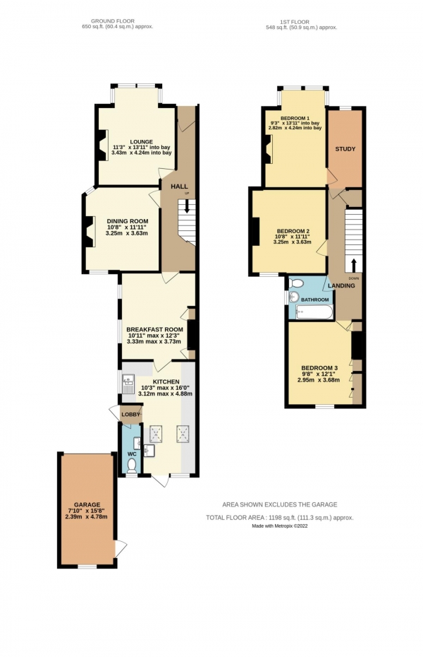 Floor Plan Image for 3 Bedroom Semi-Detached House for Sale in Talfourd Avenue, Reading