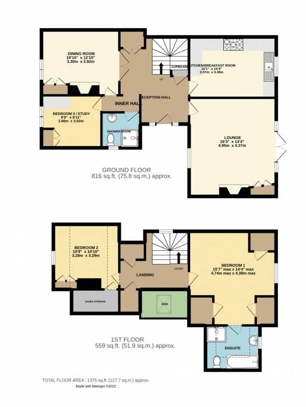 Floor Plan Image for 3 Bedroom Semi-Detached House for Sale in Crockhamwell Road, Woodley, Reading