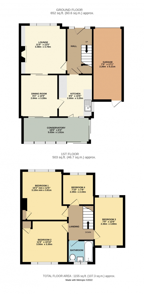 Floor Plan Image for 4 Bedroom Semi-Detached House for Sale in Harcourt Drive, Earley, Reading