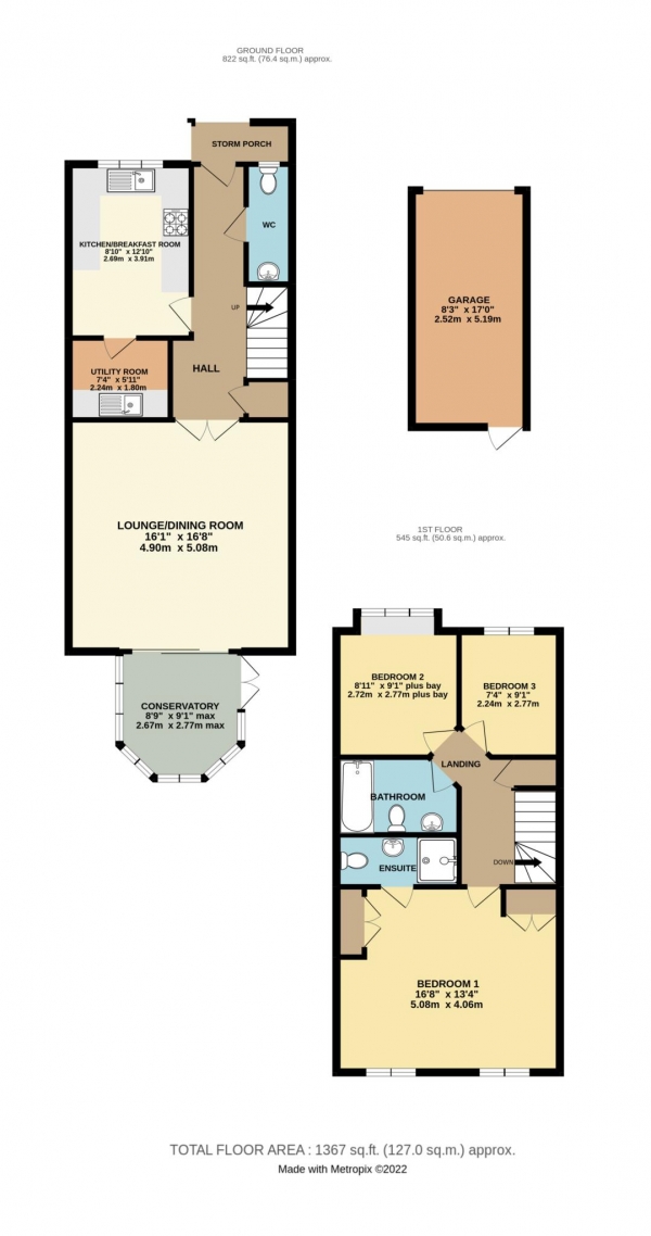 Floor Plan Image for 3 Bedroom Town House for Sale in King Street Lane, Winnersh