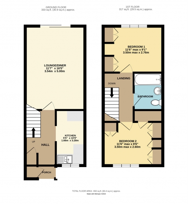 Floor Plan Image for 2 Bedroom Town House for Sale in Wispington Close, Lower Earley