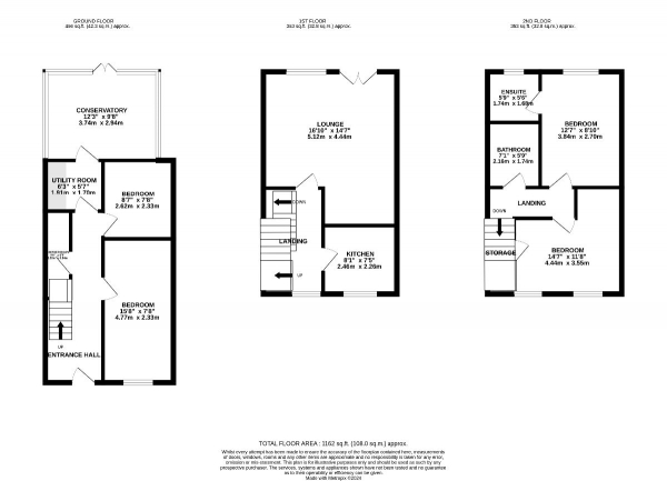 Floor Plan Image for 4 Bedroom Terraced House to Rent in Erebus Drive, Thamesmead