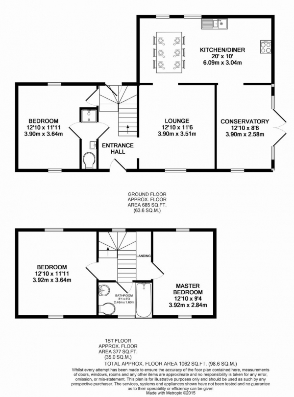 Floor Plan Image for 3 Bedroom Detached House to Rent in Station Road, Woodbridge