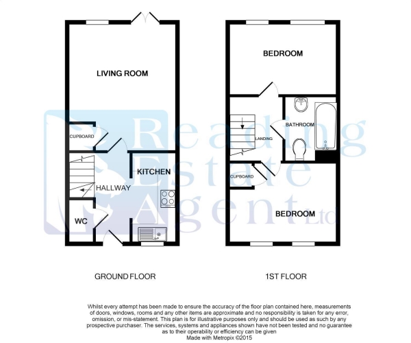 Floor Plan Image for 2 Bedroom Terraced House for Sale in Tay Road, Reading