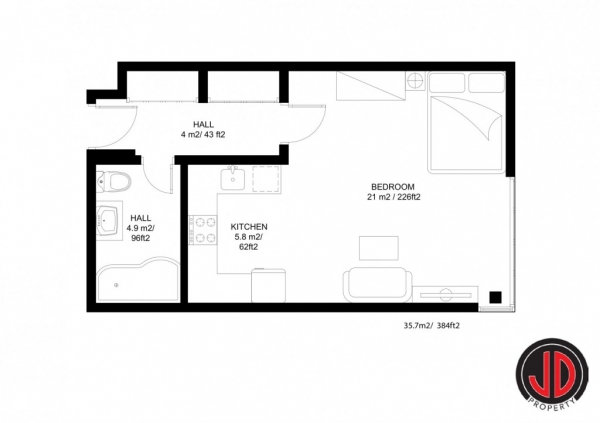 Floor Plan Image for Apartment for Sale in Helier Court Eleanor Close, Hithe Point, Canada Water, SE16