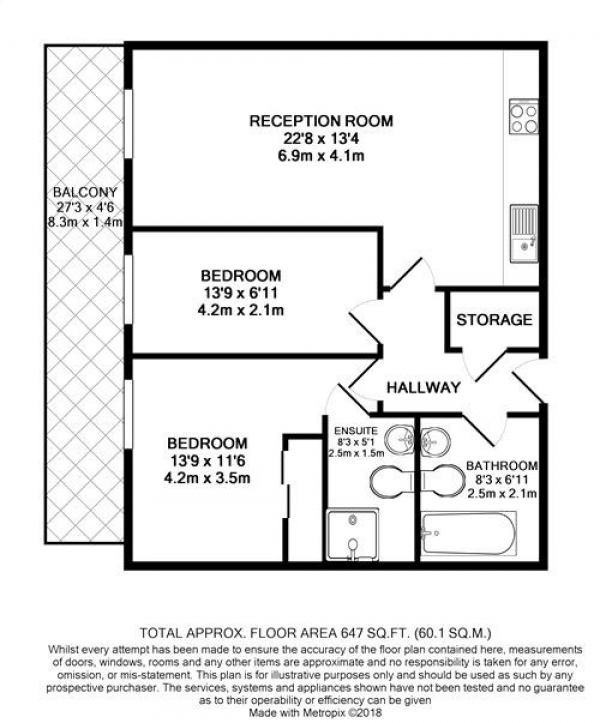 Floor Plan Image for 2 Bedroom Apartment for Sale in City Peninsula Barge Walk,  North Greenwich, SE10