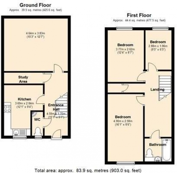 Floor Plan Image for 3 Bedroom Maisonette for Sale in Sanderling Court Abinger Grove,  Deptford, SE8