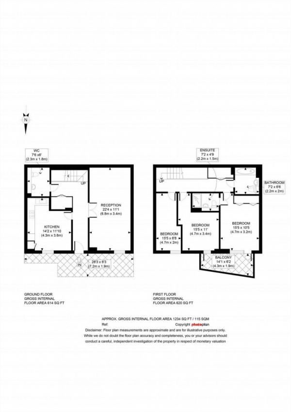 Floor Plan Image for 3 Bedroom Terraced House for Sale in Olympian Way,  North Greenwich, SE10