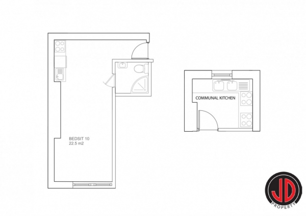 Floor Plan Image for Studio to Rent in The White Horse Aparments Woolwich Road,  Charlton, SE7