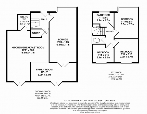 Floor Plan Image for 3 Bedroom Semi-Detached House for Sale in Dovedale Avenue, Manchester