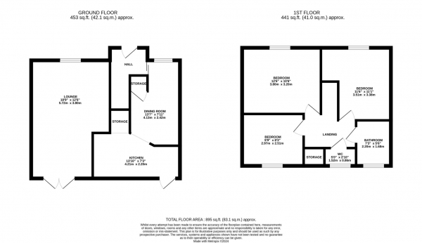 Floor Plan Image for 3 Bedroom Terraced House for Sale in Ribble Drive, Whitefield