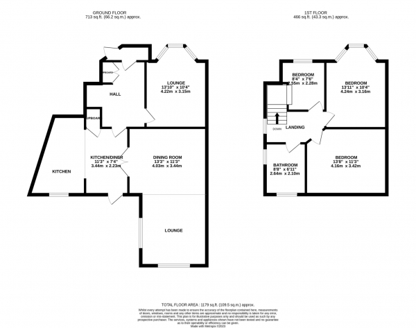 Floor Plan Image for 3 Bedroom Semi-Detached House for Sale in Ladythorn Drive, Prestwich