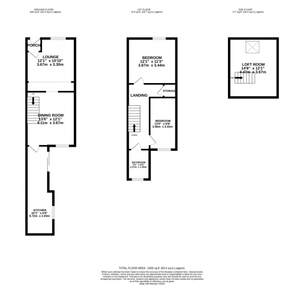 Floor Plan Image for 2 Bedroom Terraced House for Sale in Cromwell Road, Manchester