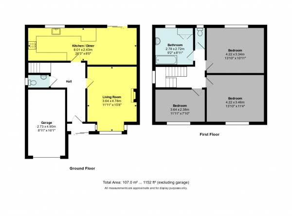 Floor Plan Image for 3 Bedroom Detached House for Sale in Lansdown Lane, Bath