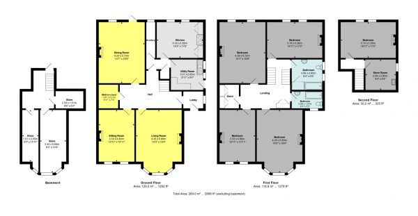 Floor Plan Image for 5 Bedroom Semi-Detached House for Sale in Newbridge Hill, Bath