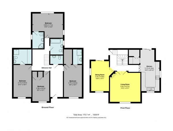 Floor Plan Image for 4 Bedroom Detached House for Sale in Warminster Road Bathampton Bath