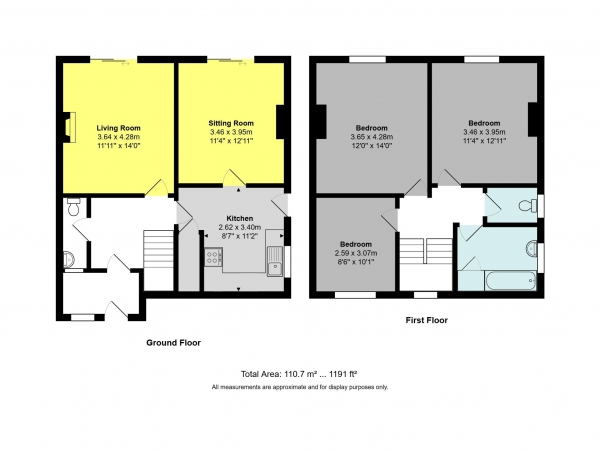 Floor Plan Image for 3 Bedroom Semi-Detached House for Sale in Cedric Road, Bath