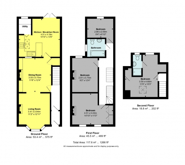 Floor Plan Image for 4 Bedroom Terraced House for Sale in Lyme Gardens, Newbridge