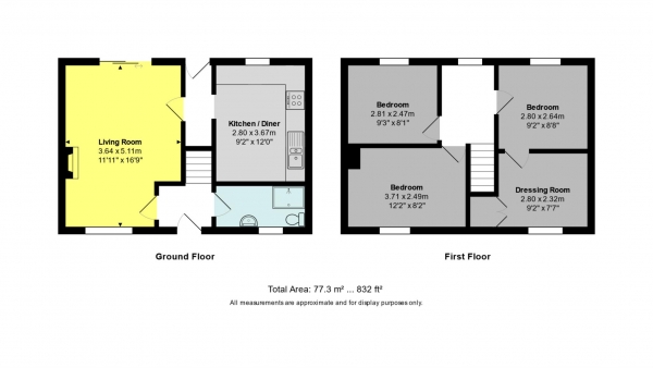 Floor Plan Image for 3 Bedroom Semi-Detached House for Sale in Rudmore Park, Bath