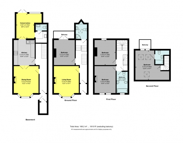 Floor Plan Image for 4 Bedroom Terraced House for Sale in Station Road, Bath