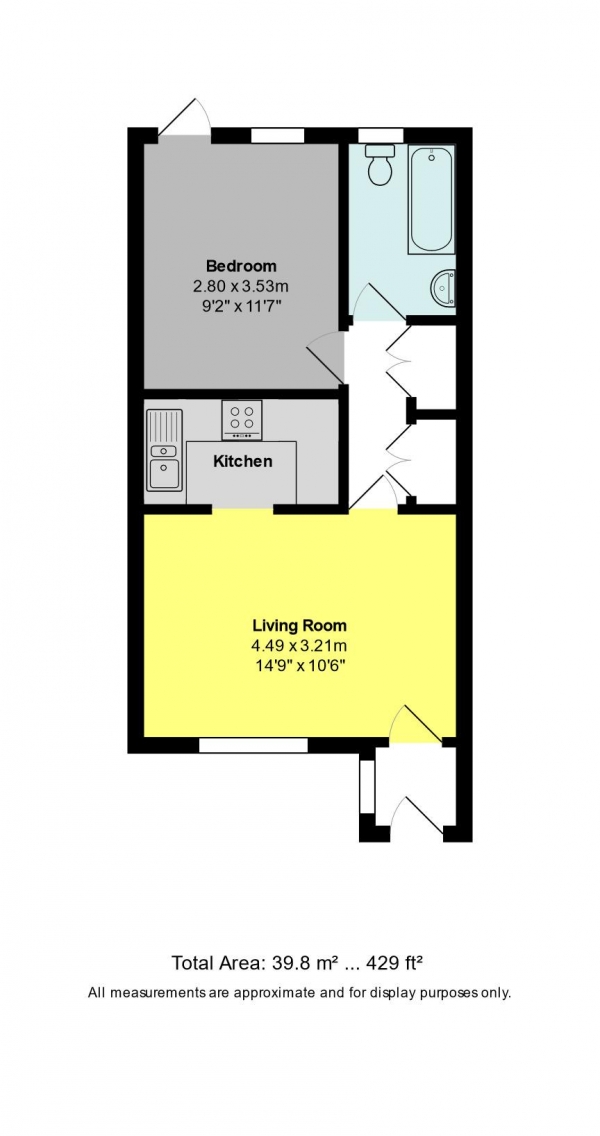 Floor Plan Image for Studio Flat for Sale in High St, Weston