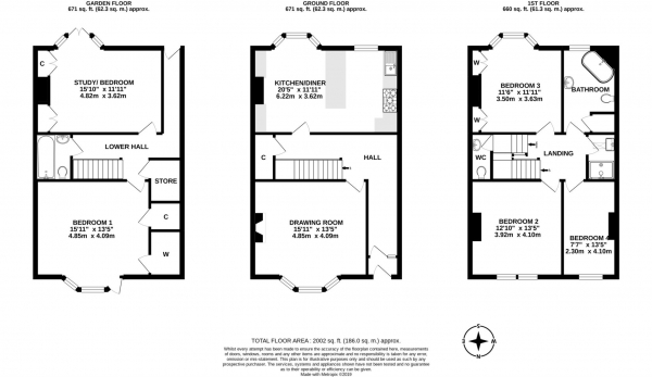 Floor Plan for 4 Bedroom Terraced House for Sale in Newbridge Road, BA1, 3HF -  &pound600,000