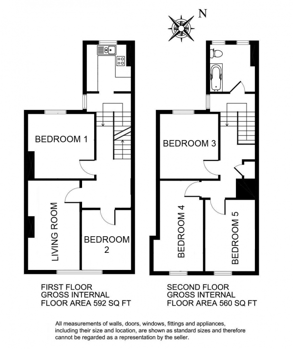 Floor Plan Image for 5 Bedroom Maisonette to Rent in Walton Street, Jericho **Student Property 2025**