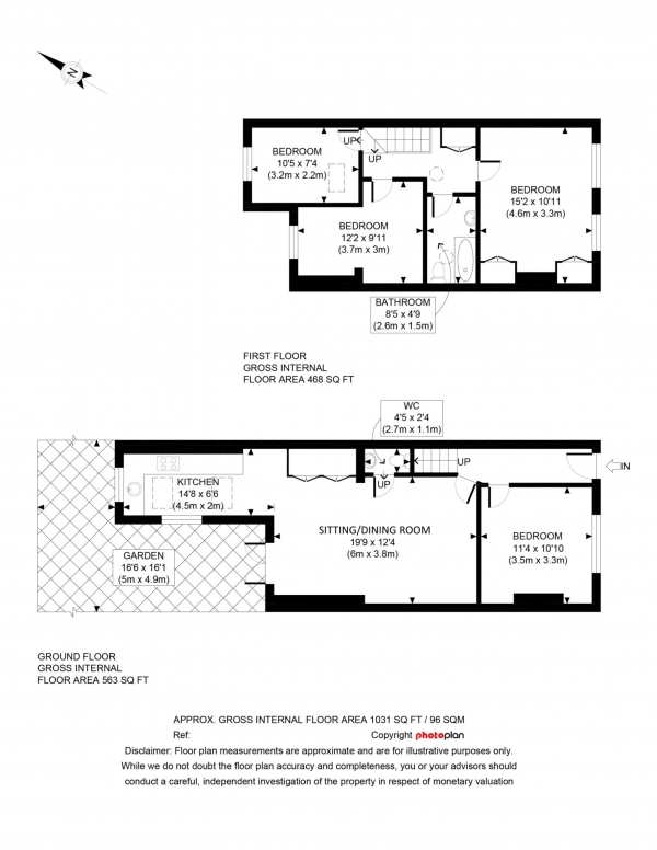 Floor Plan Image for 4 Bedroom Terraced House to Rent in Cardigan Street, Jericho - AVAILABLE NOW