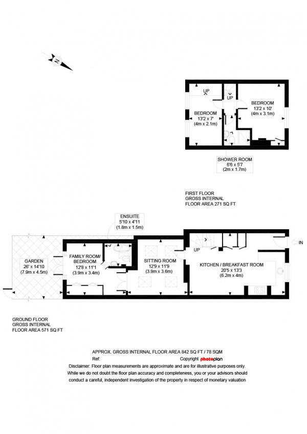 Floor Plan Image for 2 Bedroom Terraced House to Rent in Jericho Street, Jericho