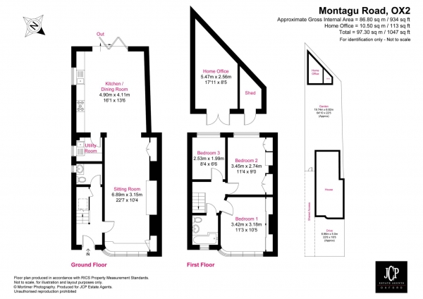 Floor Plan Image for 3 Bedroom Semi-Detached House for Sale in Montagu Road, Botley