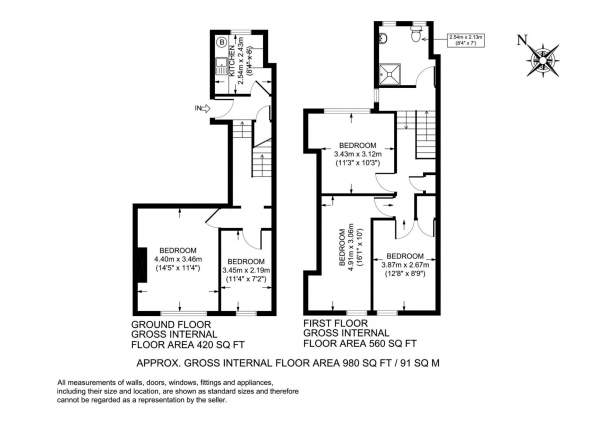 Floor Plan for 4 Bedroom Flat to Rent in Walton Street, Jericho  **Student Property 2024**, OX2, 6AJ - £660 pw | £2860 pcm