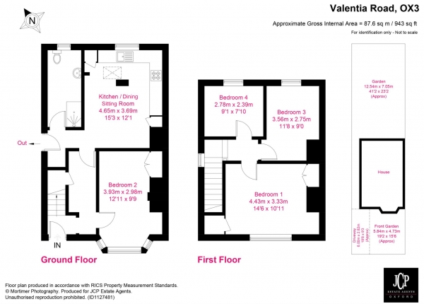 Floor Plan Image for 4 Bedroom End of Terrace House to Rent in Valentia Road, Headington **Student Property 2025**