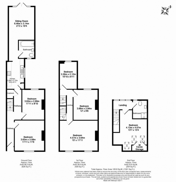 Floor Plan Image for 6 Bedroom Terraced House to Rent in Randolph Street, East Oxford **Student Property 2025**