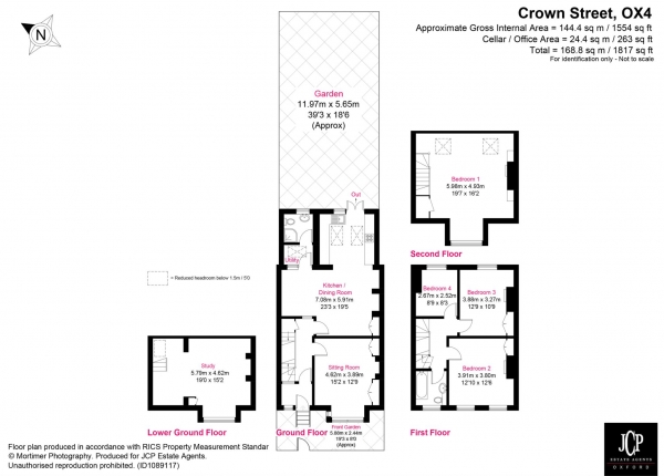 Floor Plan Image for 4 Bedroom Terraced House for Sale in Crown Street, East Oxford